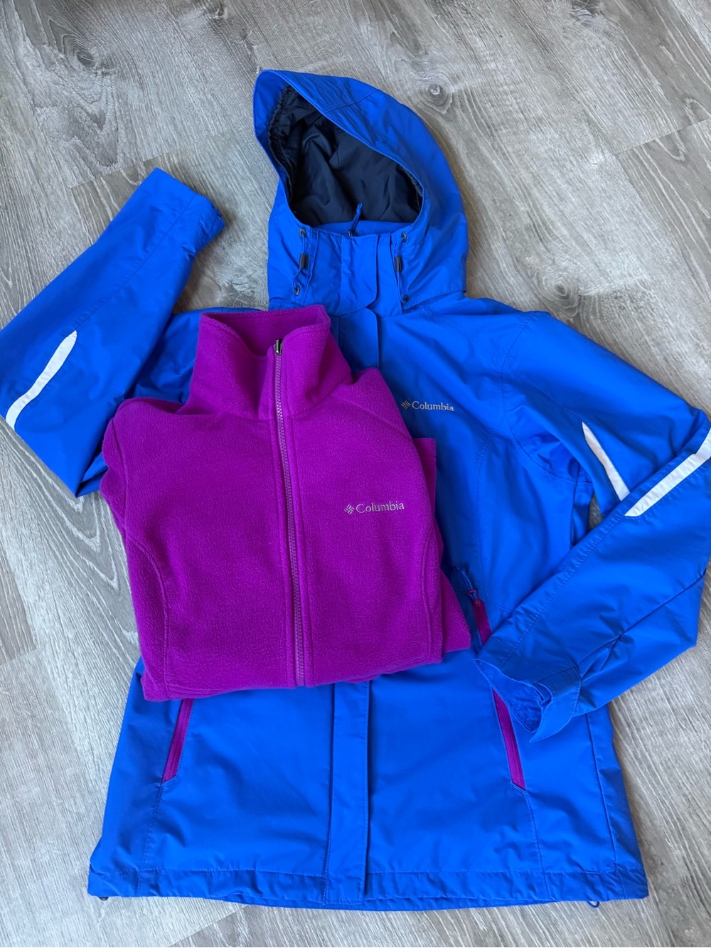 Columbia Interchange 3-in-1 Benton Springs Attachable Fleece Liner Shell Coat